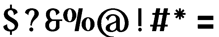 Mass Regular Font OTHER CHARS