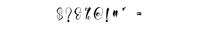 Master Signature Font OTHER CHARS