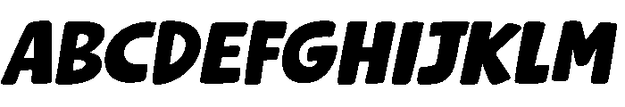 Matcha Bread Slant Regular Font UPPERCASE