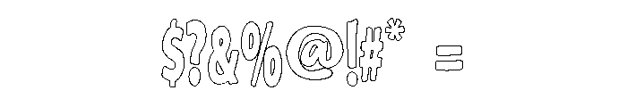 Mavella Outline Font OTHER CHARS