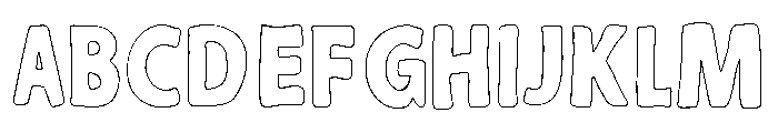 Mavella Outline Font UPPERCASE
