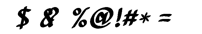 Mayakoli Italic Font OTHER CHARS