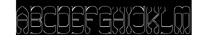 Maybe Someday-Hollow-Inverse Font UPPERCASE