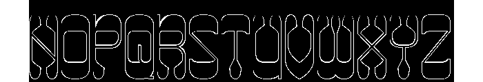 Maybe Someday-Hollow-Inverse Font UPPERCASE