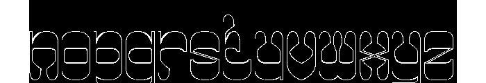 Maybe Someday-Hollow-Inverse Font LOWERCASE