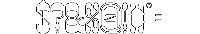 Maybe Someday-Hollow Font OTHER CHARS