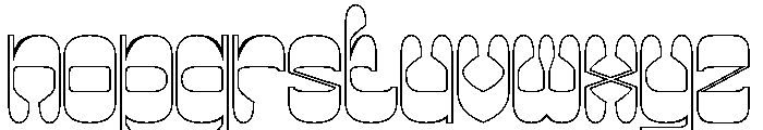 Maybe Someday-Hollow Font LOWERCASE