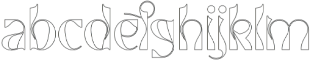 MARCH EVOKED Outline otf (400) Font LOWERCASE