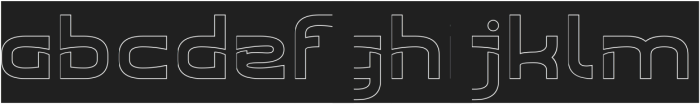 MATRIX LIFE-Hollow-Inverse otf (400) Font LOWERCASE