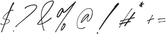 Mabrick Signature otf (400) Font OTHER CHARS