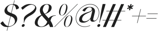 Mabyta Italic otf (400) Font OTHER CHARS