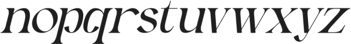 Mabyta Italic otf (400) Font LOWERCASE