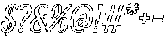 Macelon Pixel Outline otf (400) Font OTHER CHARS