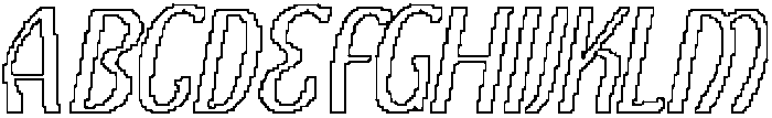 Macelon Pixel Outline otf (400) Font UPPERCASE