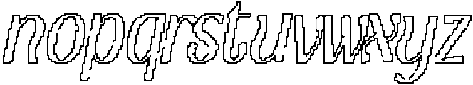 Macelon Pixel Outline otf (400) Font LOWERCASE