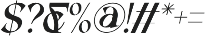 Macengie Italic otf (400) Font OTHER CHARS