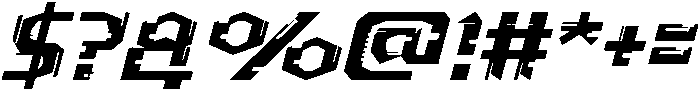 Machine Process Italic otf (400) Font OTHER CHARS