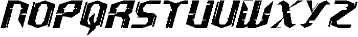 Machine Process Italic otf (400) Font UPPERCASE