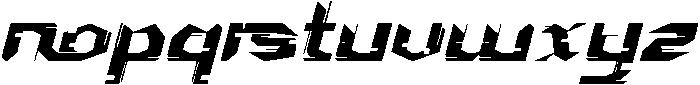 Machine Process Italic otf (400) Font LOWERCASE