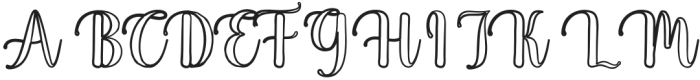 Maddison Outline Regular otf (400) Font UPPERCASE