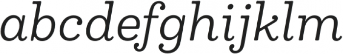 Madley Regular Italic otf (400) Font LOWERCASE