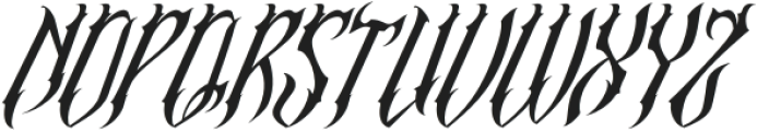 Madnes Blackletter Italic otf (900) Font UPPERCASE