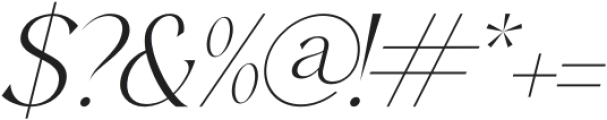 Mafegin Italic otf (400) Font OTHER CHARS
