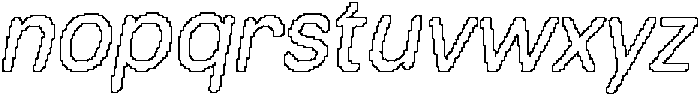 Mafinest Rounded Pixel Outline otf (400) Font LOWERCASE