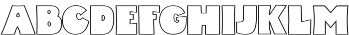 Magically Wild Outlined Regular otf (400) Font LOWERCASE