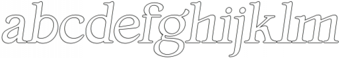 MagillaOutline-Italic otf (400) Font LOWERCASE