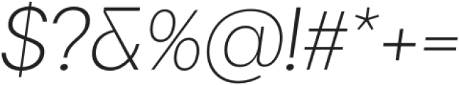 Maginer Extra Light Italic otf (200) Font OTHER CHARS