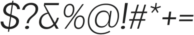 Maginer Light Italic otf (300) Font OTHER CHARS