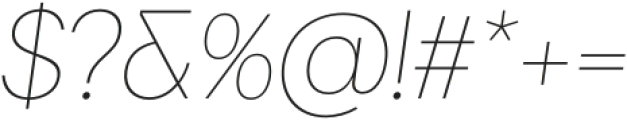 Maginer Thin Italic otf (100) Font OTHER CHARS