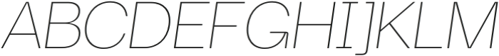 Maginer Thin Italic otf (100) Font UPPERCASE