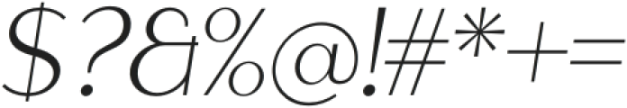 Maglityca Extra Light Italic otf (200) Font OTHER CHARS