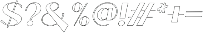Magma Outline Italic otf (400) Font OTHER CHARS
