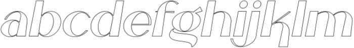 Magma Outline Italic otf (400) Font LOWERCASE