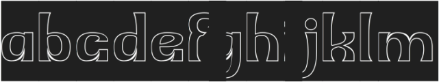 Magnet Miracle-Hollow-Inverse otf (400) Font LOWERCASE