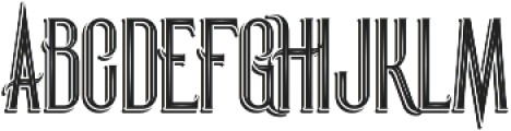 Magneto inline shadow otf (400) Font LOWERCASE