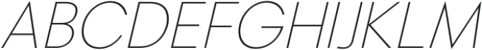 Magnify Hairline Italic ttf (100) Font UPPERCASE