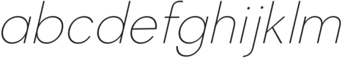 Magnify Hairline Italic ttf (100) Font LOWERCASE