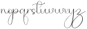 Magnolia Handwriting Regular otf (400) Font LOWERCASE