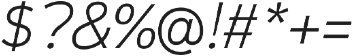 Magnum Sans Extra Light Italic otf (200) Font OTHER CHARS