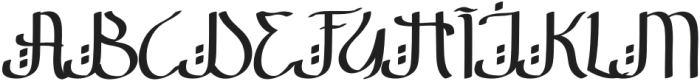 Mahabbah Zulfikar Regular otf (400) Font UPPERCASE