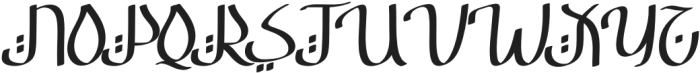 Mahabbah Zulfikar Regular otf (400) Font UPPERCASE