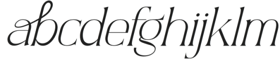 Mahcart Italic otf (400) Font LOWERCASE