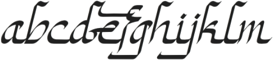 Mahyatti Italic otf (400) Font LOWERCASE