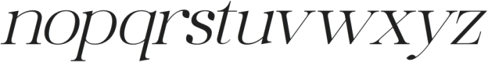 Maiken Italic otf (400) Font LOWERCASE