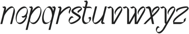 Mainkarl Italic otf (400) Font LOWERCASE