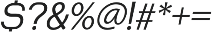 Makio Light Italic otf (300) Font OTHER CHARS